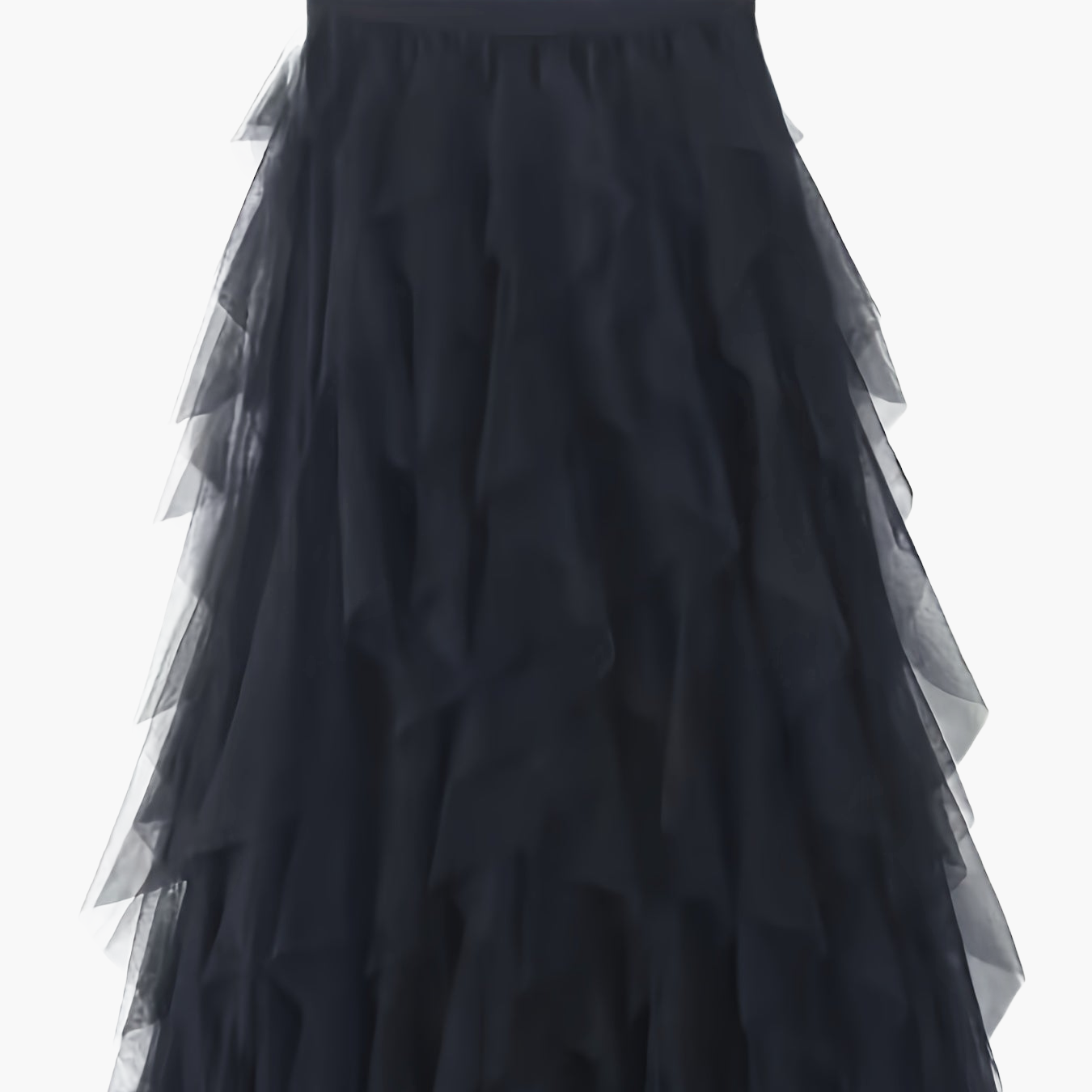 Women's Maxi Skirt with Ruffle Layers – Elegant Tulle Skirt for Formal Occasions