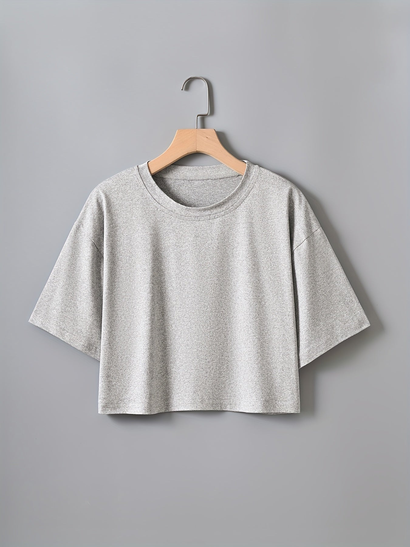 Women's Cropped Short-Sleeve T-Shirt, Casual, Perfect for Summer