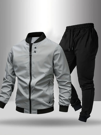 Men's Sports Tracksuit Casual Set – Jacket & Pants, Modern Design