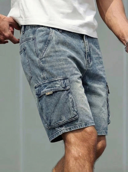 Men's Cargo Jeans Shorts Regular Fit Casual Basic