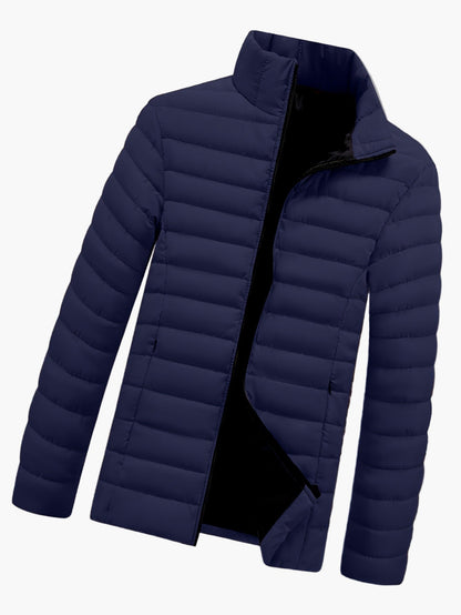 Men's Quilted Jacket Modern Casual with Zipper – Ideal for Everyday & Leisure