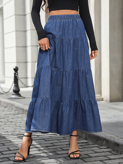 Women's Maxi Skirt Elegant Flared Summer Casual