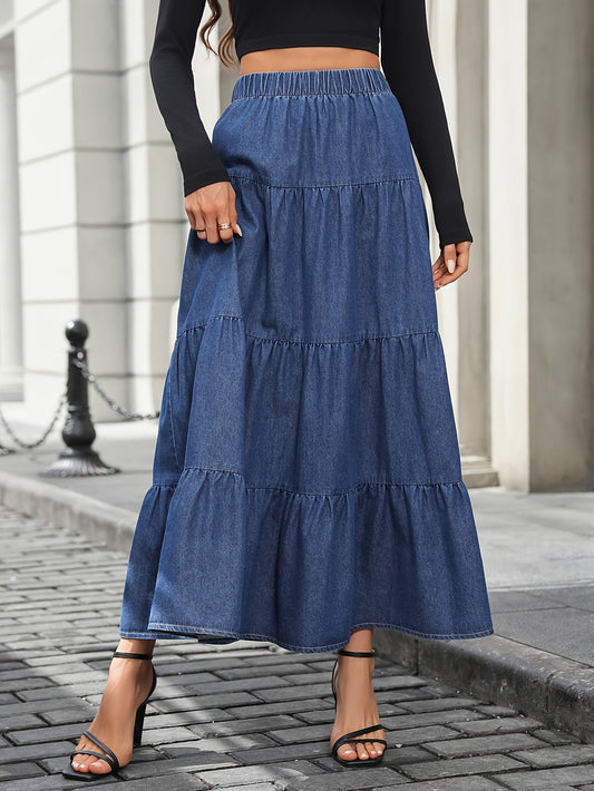 Women's Maxi Skirt Elegant Flared Summer Casual