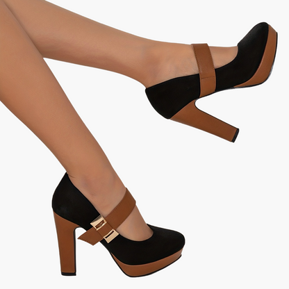 Women's Mary Jane High Heels with Block Heel Elegant for Office and Occasion