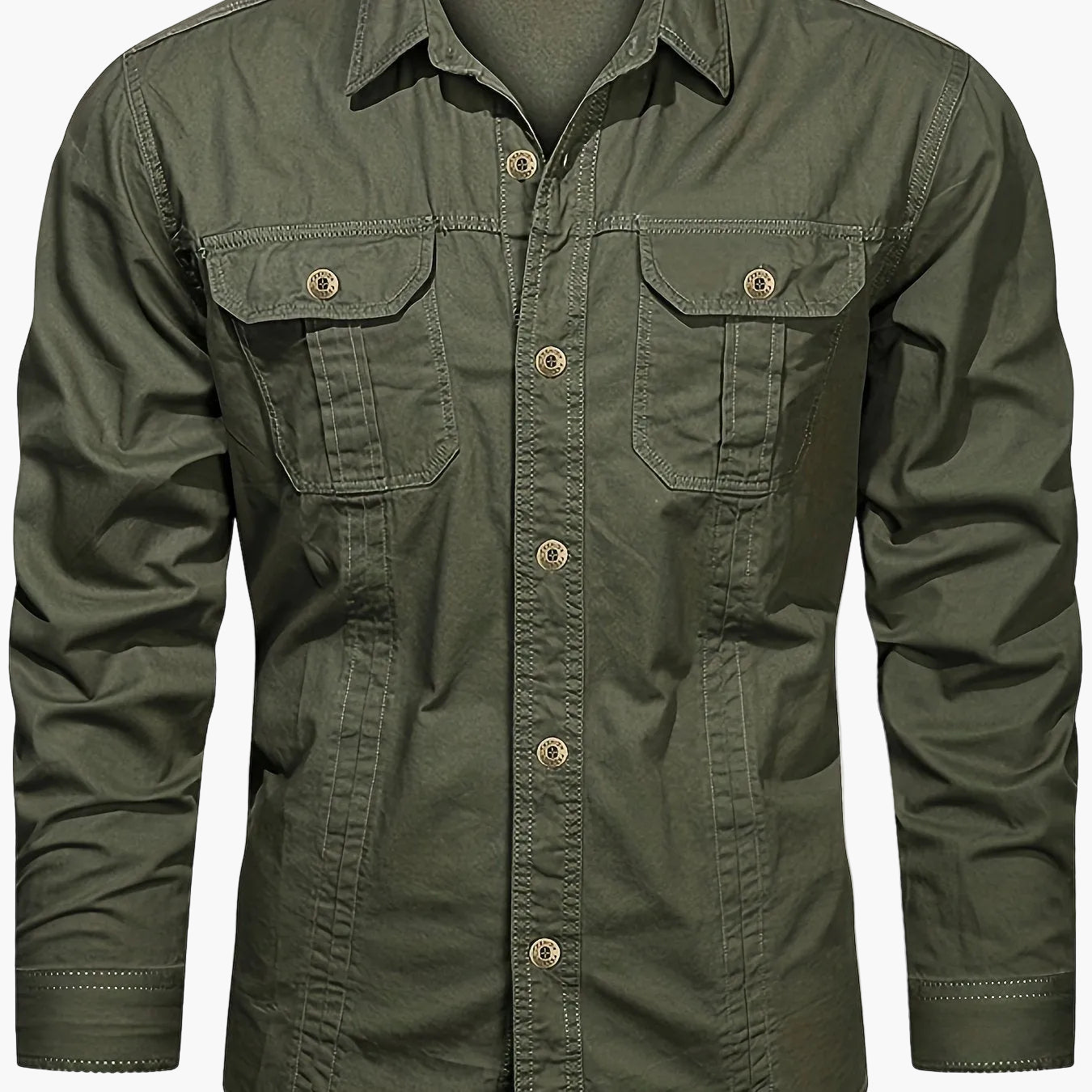 Men's Outdoor Casual Shirt Long Sleeve – Classic Utility Look for Everyday and Adventure