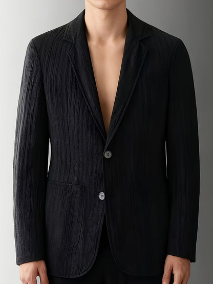 Men's Modern Fit Blazer with Stripes – Elegant Business & Casual Style