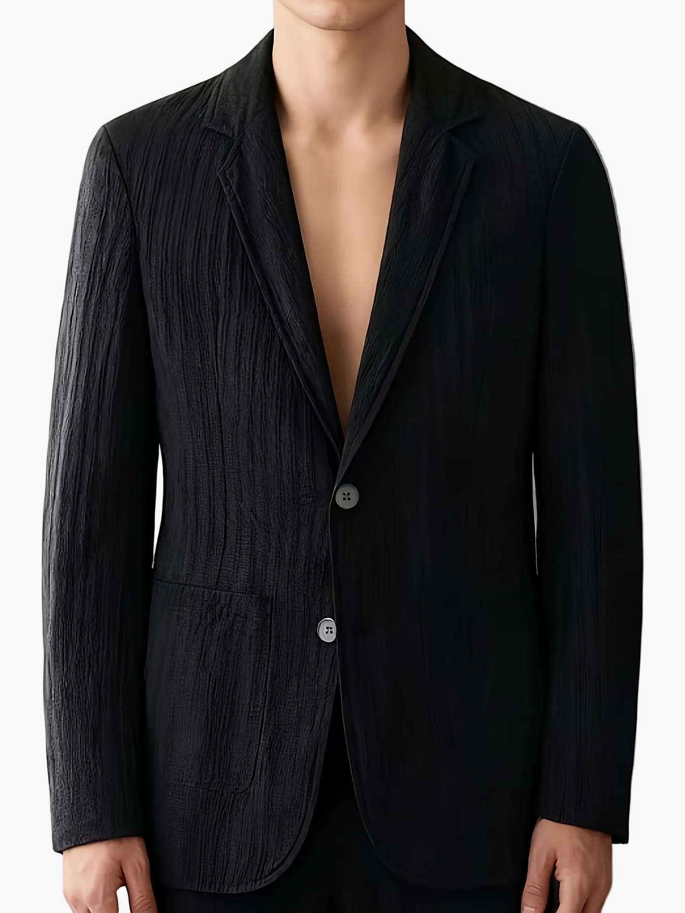 Men's Modern Fit Blazer with Stripes – Elegant Business & Casual Style