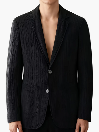 Men's Modern Fit Blazer with Stripes – Elegant Business & Casual Style