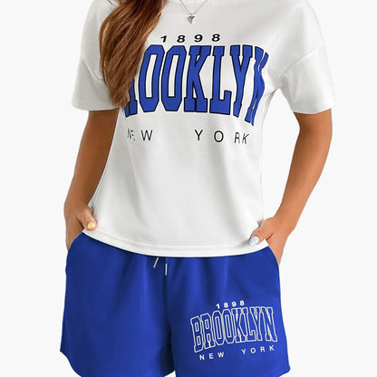 Damen Brooklyn New York Casual Lounge Set – Sportlicher Zweiteiler für Freizeit & Alltag