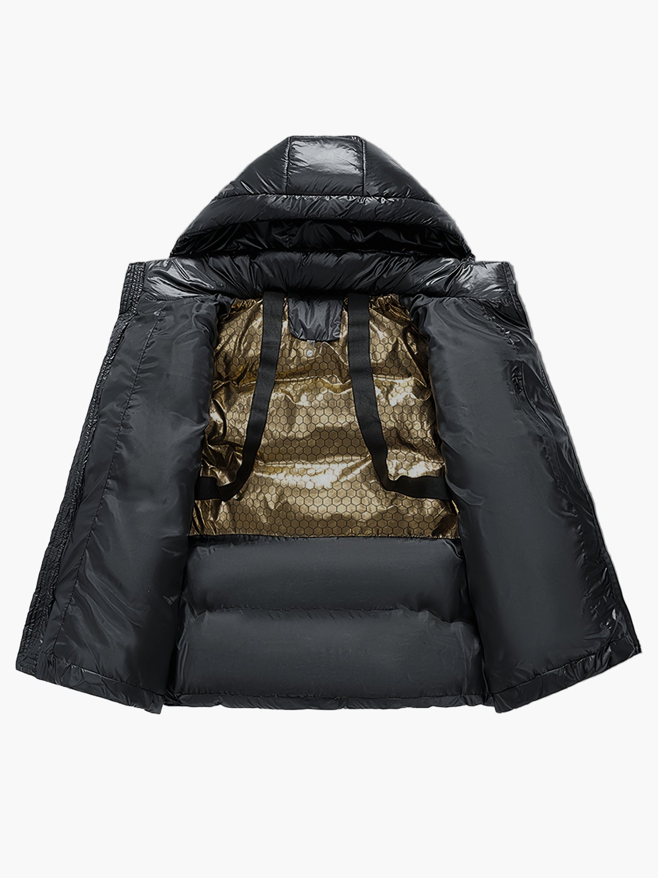Herren Daunen-Steppjacke mit Kapuze für Outdoor und Alltag – Winterjacke im sportlichen Stil