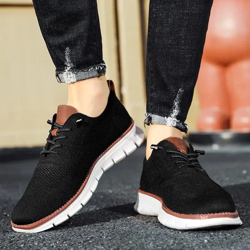 Herren Sneaker Sportlich Low-Top Komfortschuh für Alltag und Freizeit