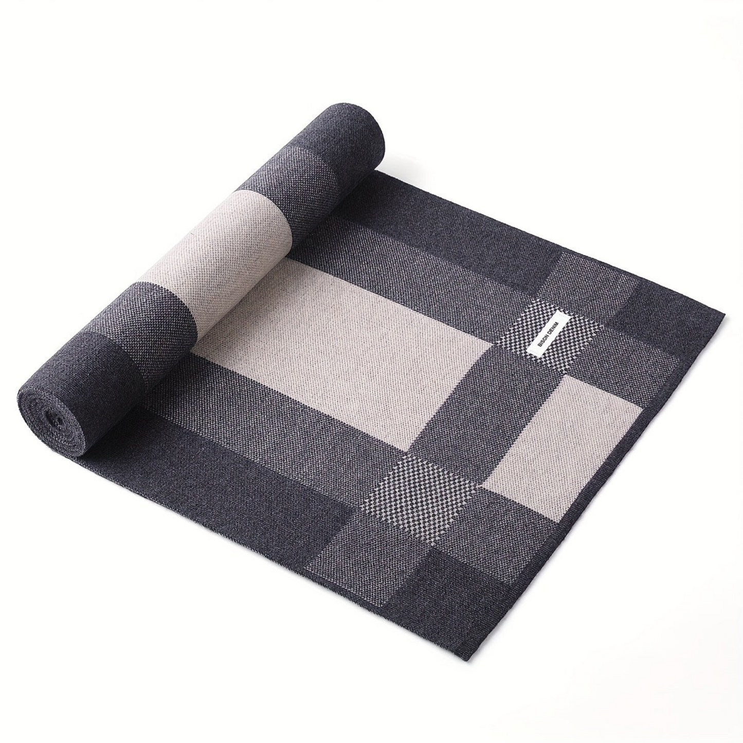 Scarf men women plaid winter warm casual knitted scarf