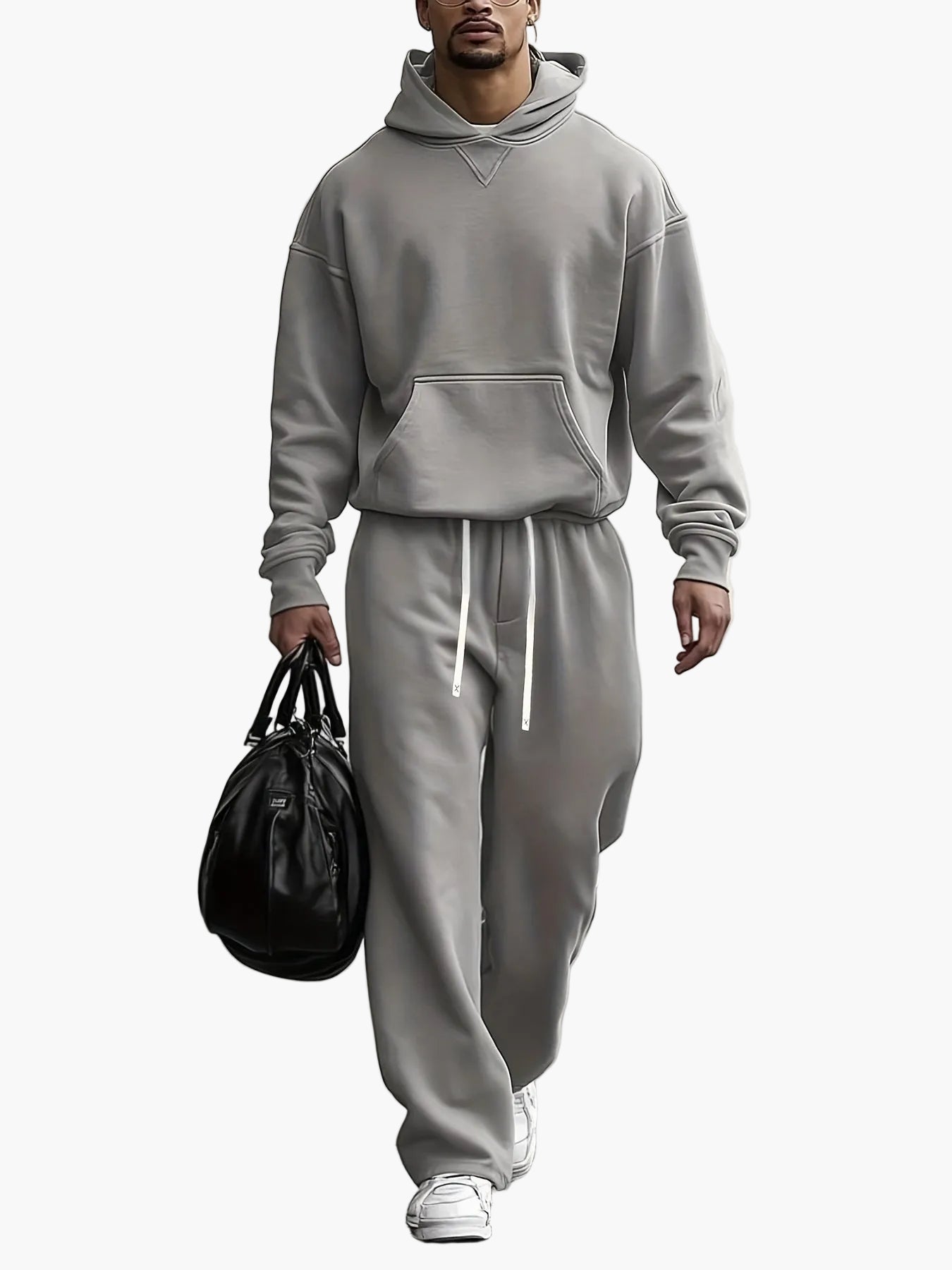 Herren Freizeit Oversize Hoodie Set – Lockerer Streetwear Trainingsanzug für Alltag & Reisen