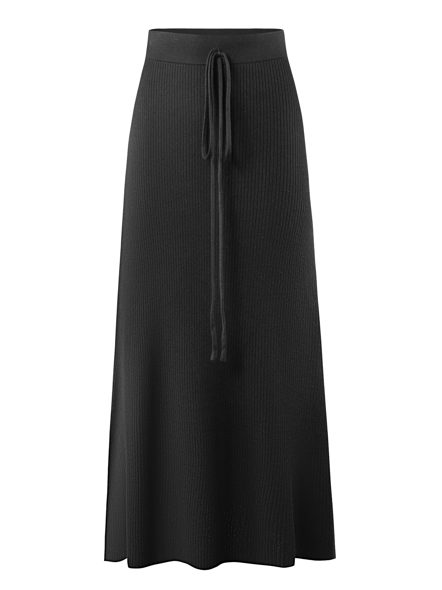 Damen Midirock mit Rippstruktur und Bindegürtel – Eleganter Alltagsrock für Büro und Freizeit
