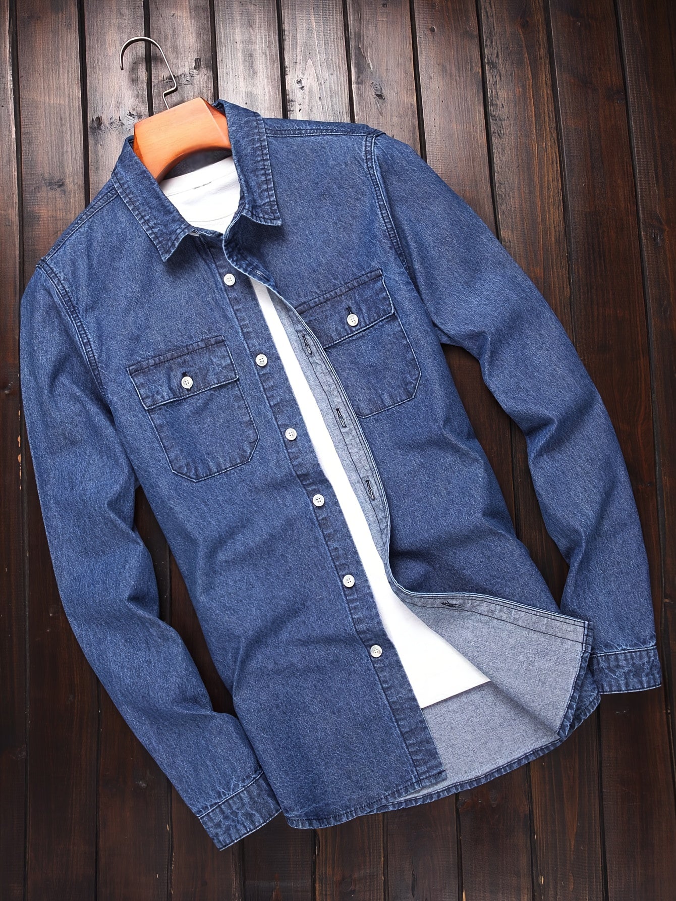 Men's casual style denim shirt for leisure and everyday wear
