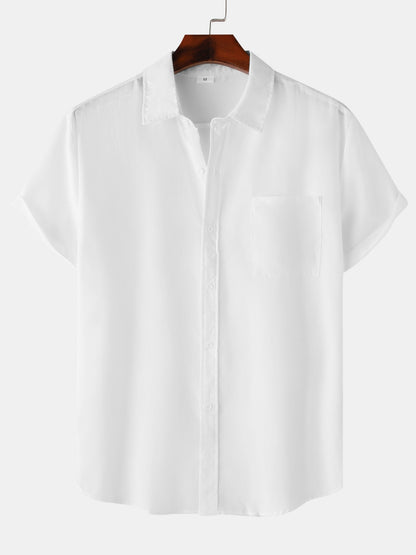 Men's Short-Sleeve Casual Shirt with Chest Pocket – Modern Summer Shirt for Everyday and Vacation