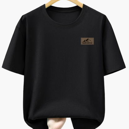 Men's T-Shirt with Mountain Logo – Casual Leisure Shirt for Everyday & Outdoor Use