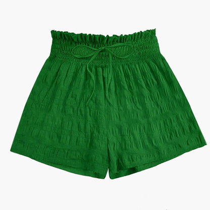 Women's casual shorts with high waist and paperbag waist – ideal for summer, vacation, and everyday wear