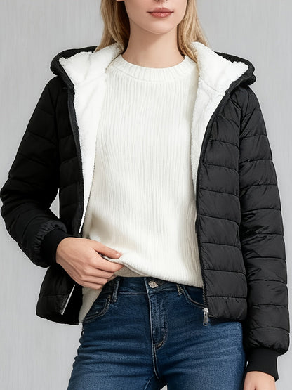 Women's quilted jacket with hood – Elegant winter companion for everyday and leisure use