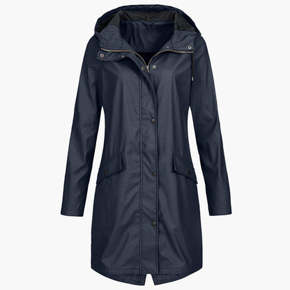 Women's raincoat – Modern, long windbreaker for everyday & outdoor use