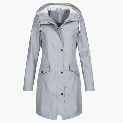 Women's raincoat – Modern, long windbreaker for everyday & outdoor use