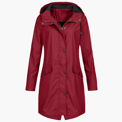 Women's raincoat – Modern, long windbreaker for everyday & outdoor use