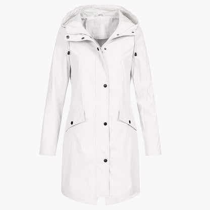 Women's raincoat – Modern, long windbreaker for everyday & outdoor use