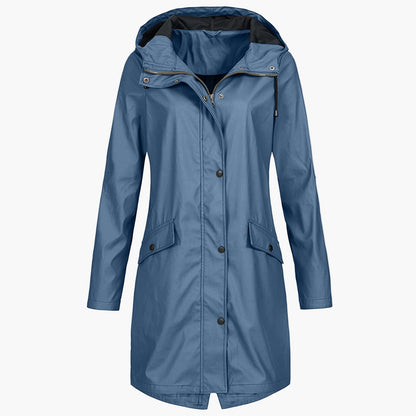 Women's raincoat – Modern, long windbreaker for everyday & outdoor use