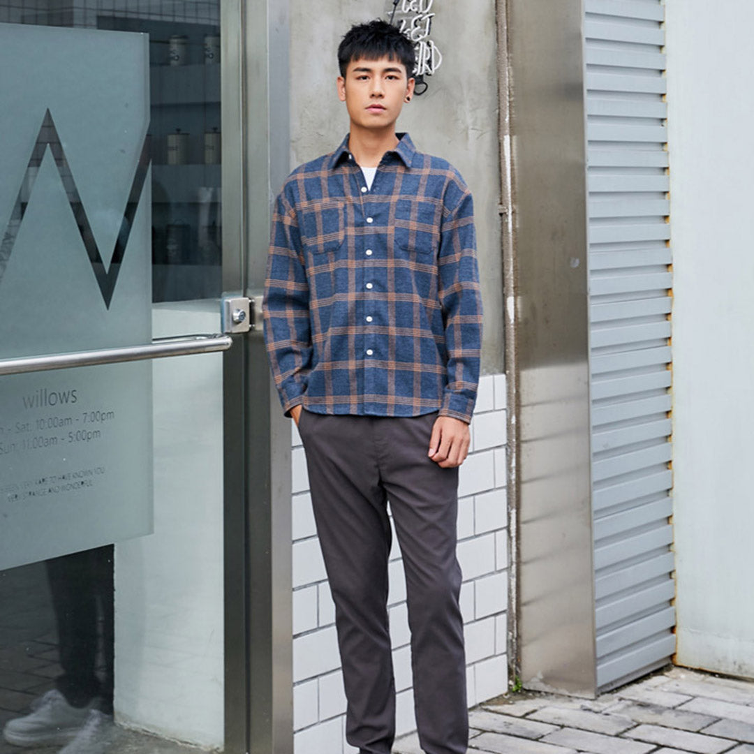 Men's Casual Shirt Checked – Modern Lumberjack Look Shirt for Everyday & Outdoor