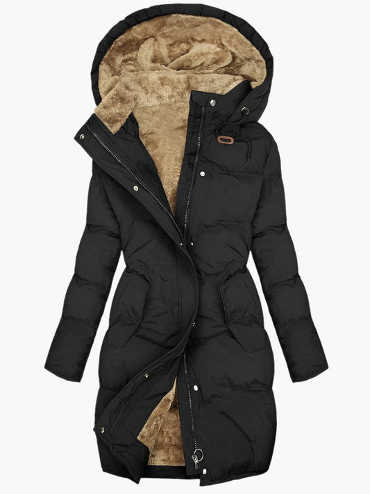Damen Winter Steppmantel mit Kapuze – Eleganter, warmer Parka für Alltag & Outdoor