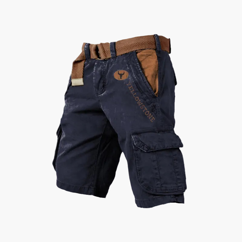 Men's Work Pocket Shorts Yellowstone Outdoor Leisure Sport with Belt