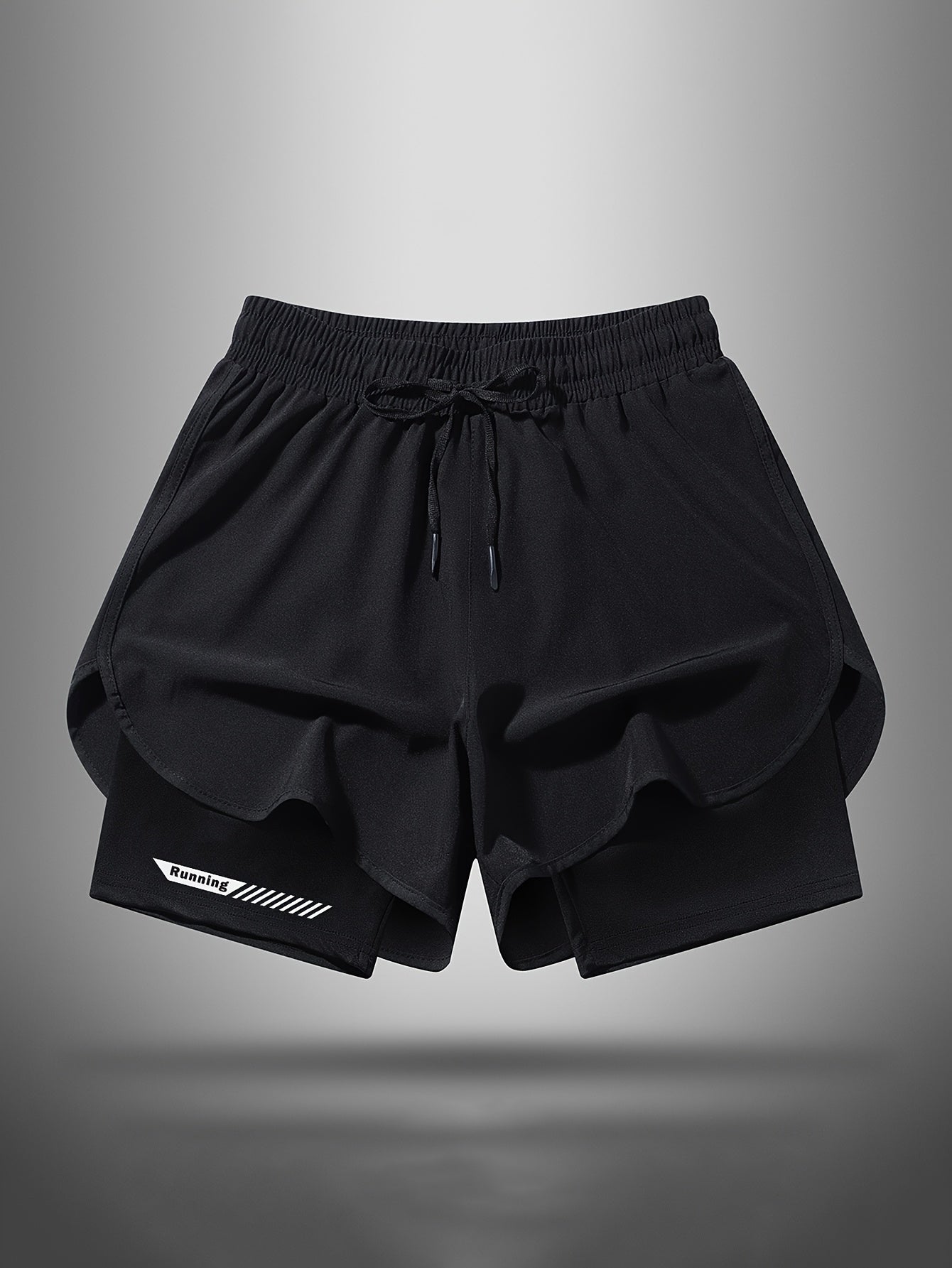 Herren Laufshorts mit integrierter Kompressionshose – Sportliche 2-in-1 Fitnessshorts für Training & Jogging