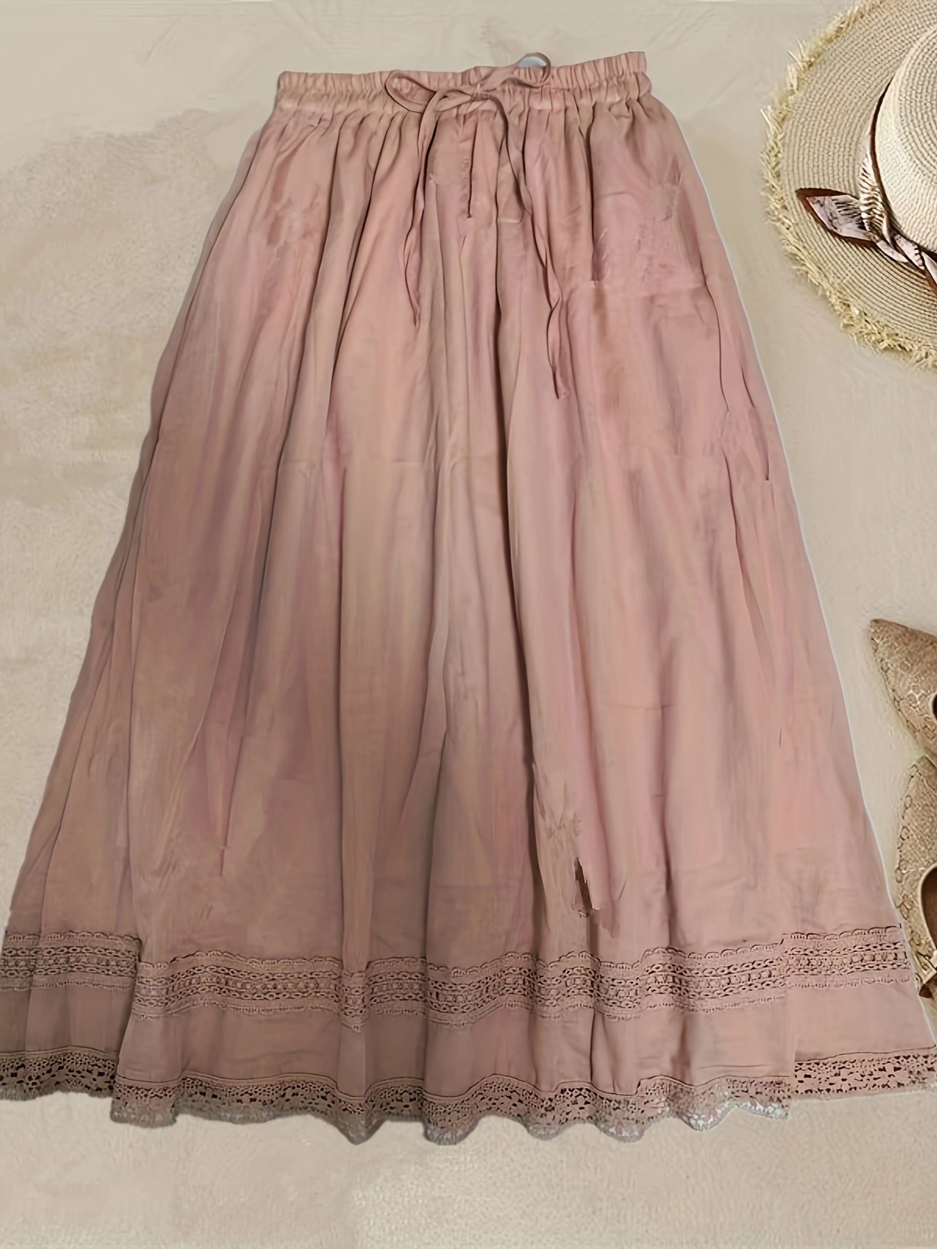 Women's Vintage Slip with Lace for Summer, Midi Petticoat in Romantic Style