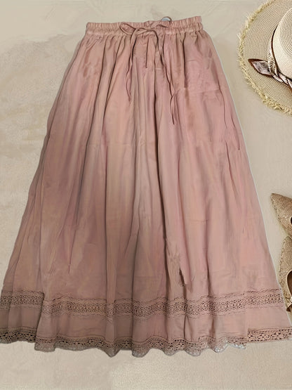 Women's Vintage Slip with Lace for Summer, Midi Petticoat in Romantic Style