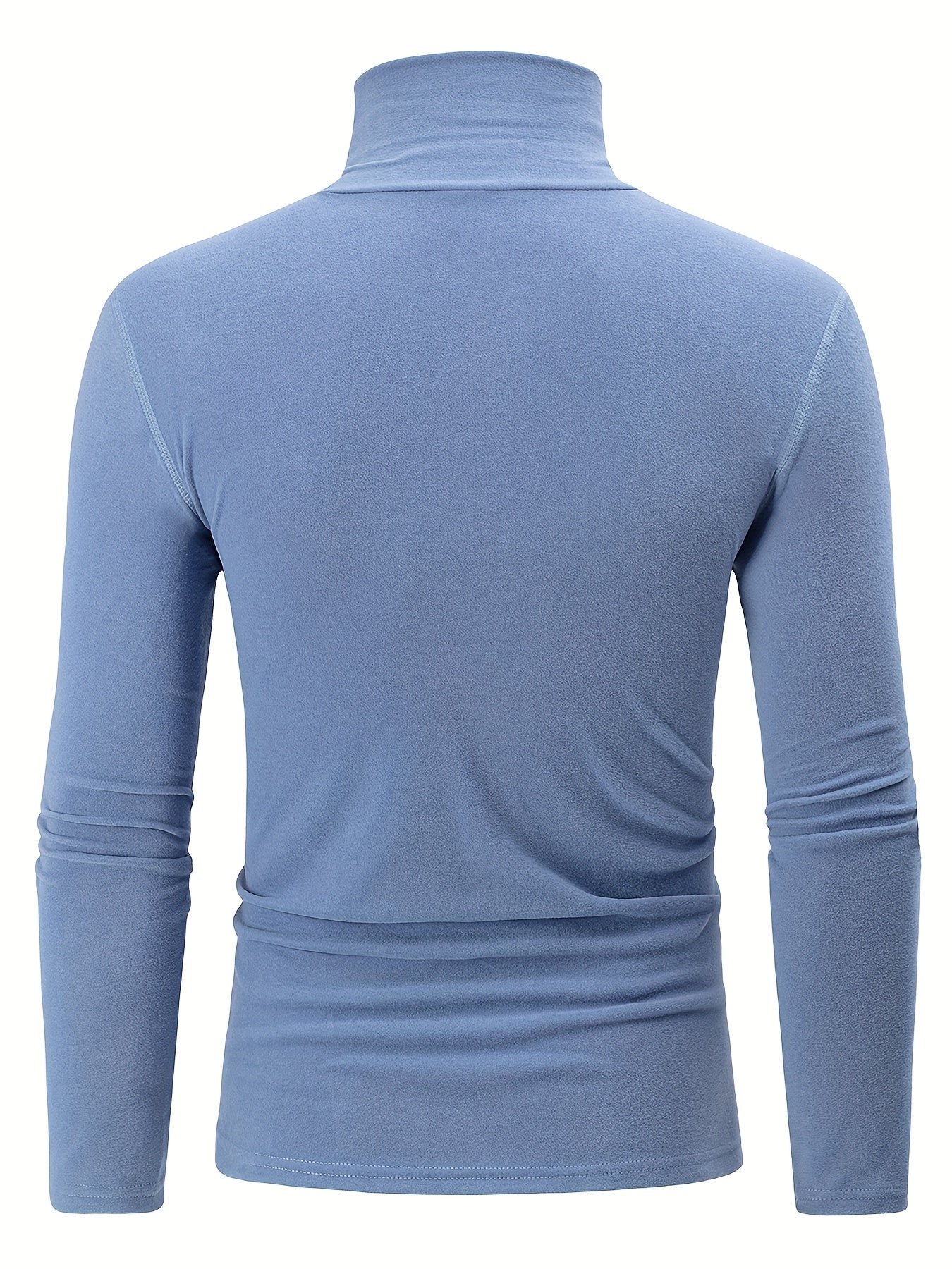 Herren Rollkragenpullover Langarm Slim Fit Basic Top im 4er-Set - Schwarz, Weiß, Grau, Hellblau