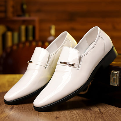 Men's Business Slippers – Elegant Glossy Look, Modern Loafers for Office & Celebrations