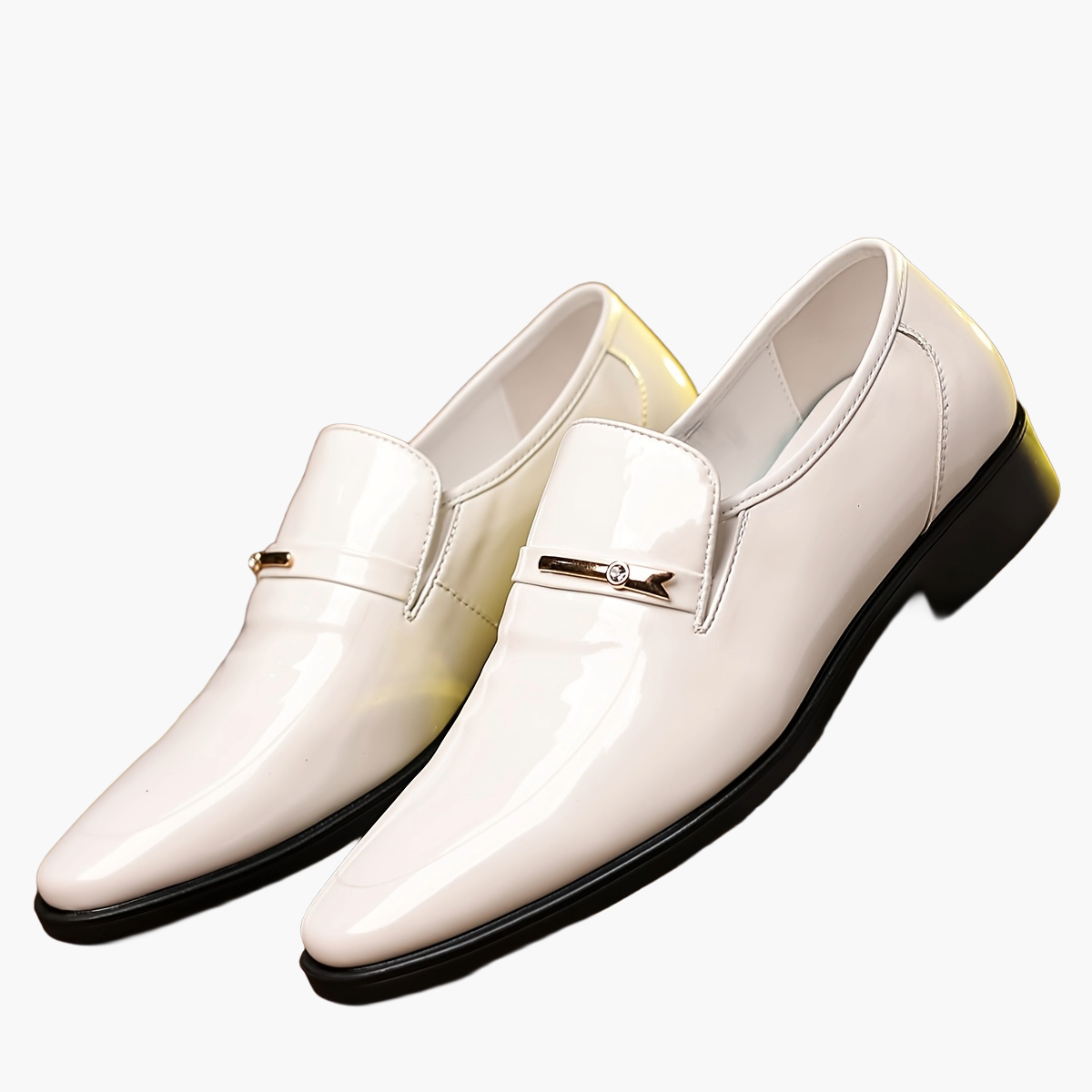 Men's Business Slippers – Elegant Glossy Look, Modern Loafers for Office & Celebrations