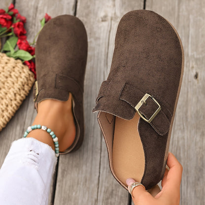 Damen Clogs Mules mit Schnalle – Bequeme Alltagsschuhe im klassischen Stil