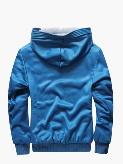 Men's Winter Hoodie Jacket with Fleece Lining – Casual Style for Cold Days