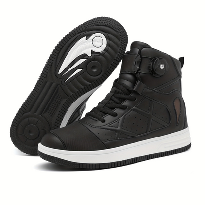 Unisex high-top sneaker, black, with twist closure