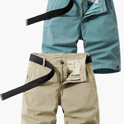 Men's Summer Casual Shorts with Belt – Breathable Regular Fit Bermuda Shorts for Everyday and Outdoor Use