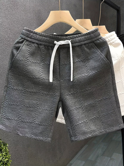 Men's casual shorts with modern 3D relief pattern – stylish athleisure for everyday and leisure