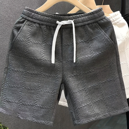 Men's casual shorts with modern 3D relief pattern – stylish athleisure for everyday and leisure