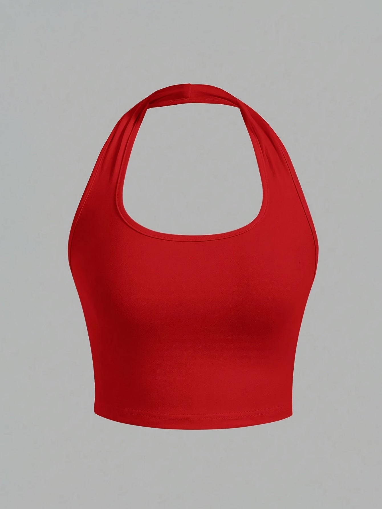 Women's Halterneck Crop Top – Backless, Summer, Casual Style