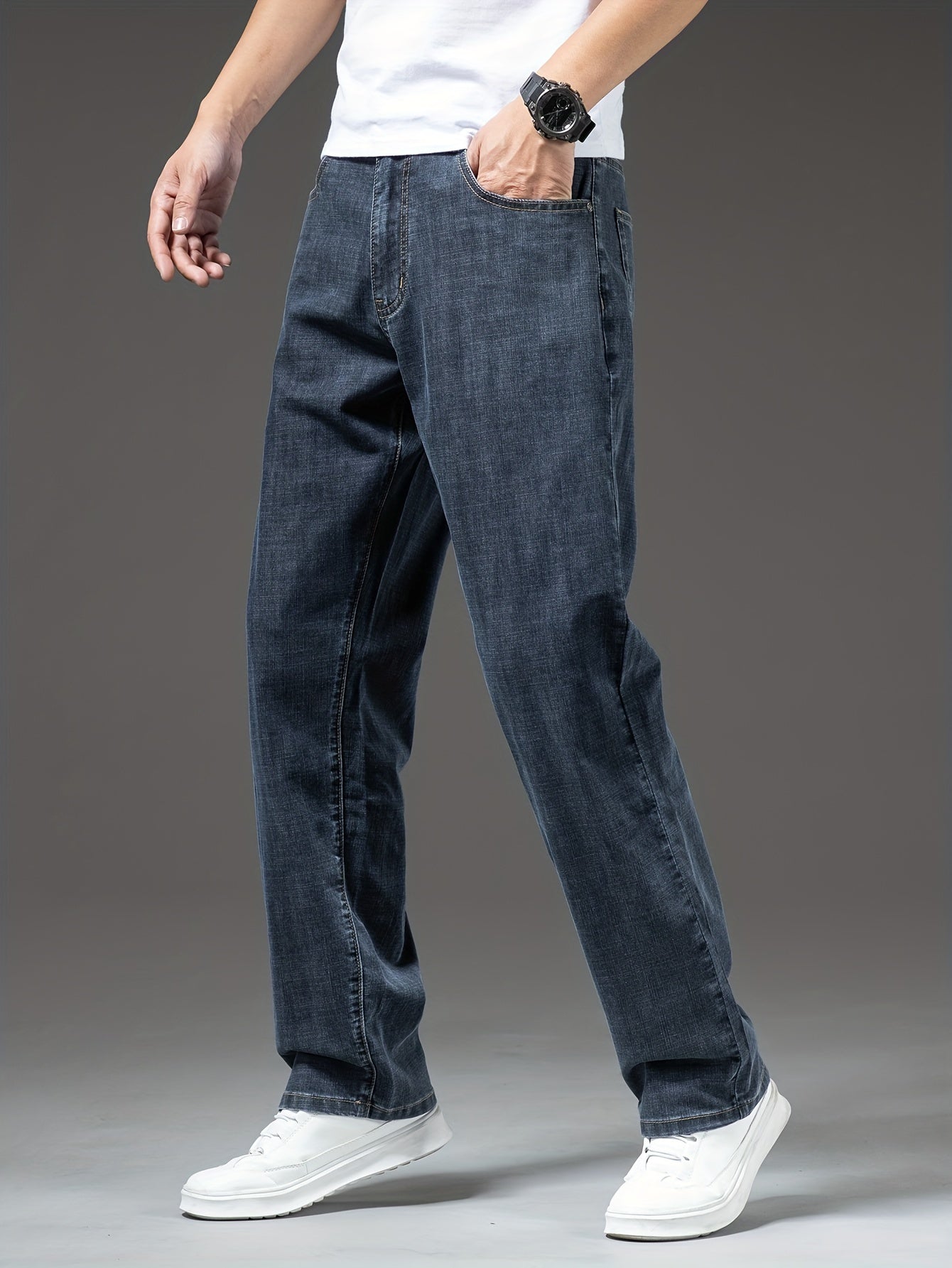 Men's Jeans Wide Leg Casual Style for Leisure and Everyday Wear