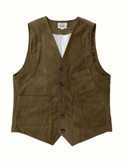 Men's Vintage Vest in Retro Style for Business and Leisure