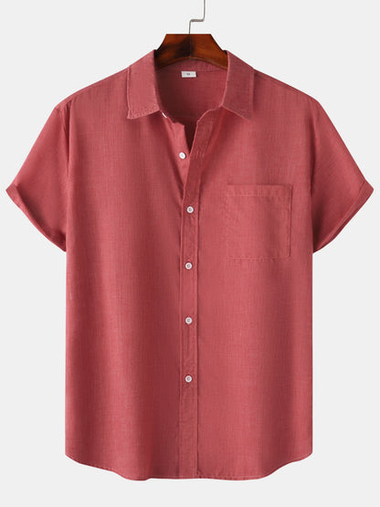 Men's Short-Sleeve Casual Shirt with Chest Pocket – Modern Summer Shirt for Everyday and Vacation