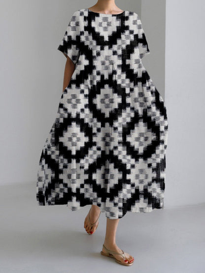 Natalie – Spezielles Damenkleid mit geometrischem Muster