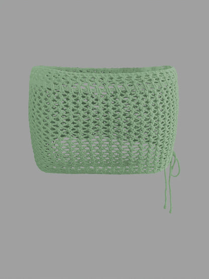 Women's Boho Crochet Mini Skirt – Beach Cover-Up, Summer Festival Style