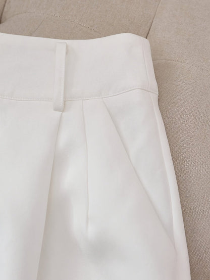 Women's Elegant High Waist Shorts with Belt – Perfect for Office & Leisure